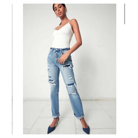 New Kancan High Rise distressed button fly jeans - Picture 4 of 16